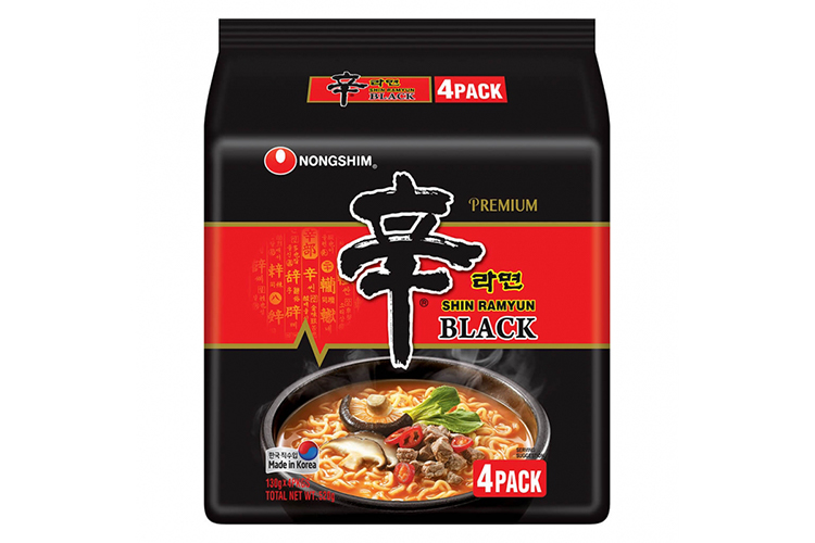 NONG SHIM SHIN RAMYUN BLACK 536G(134G*4PACKS)